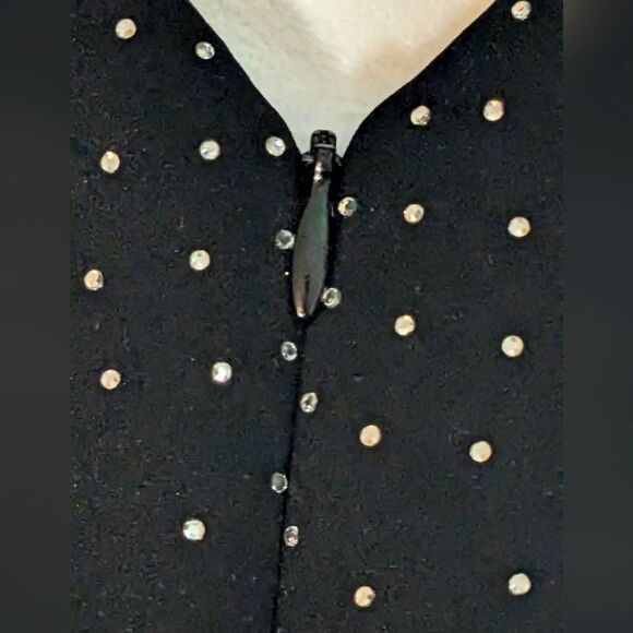 Dave & Johnny by Laura Ryner Prom Dress Black Halter Top Maxi Stone Beading - Picture 8 of 10